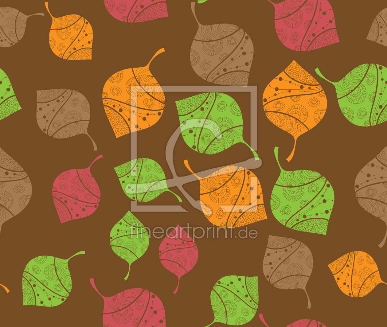 Bild-Nr.: 9012312 Herbstliche filigrane Blätter erstellt von patterndesigns-com