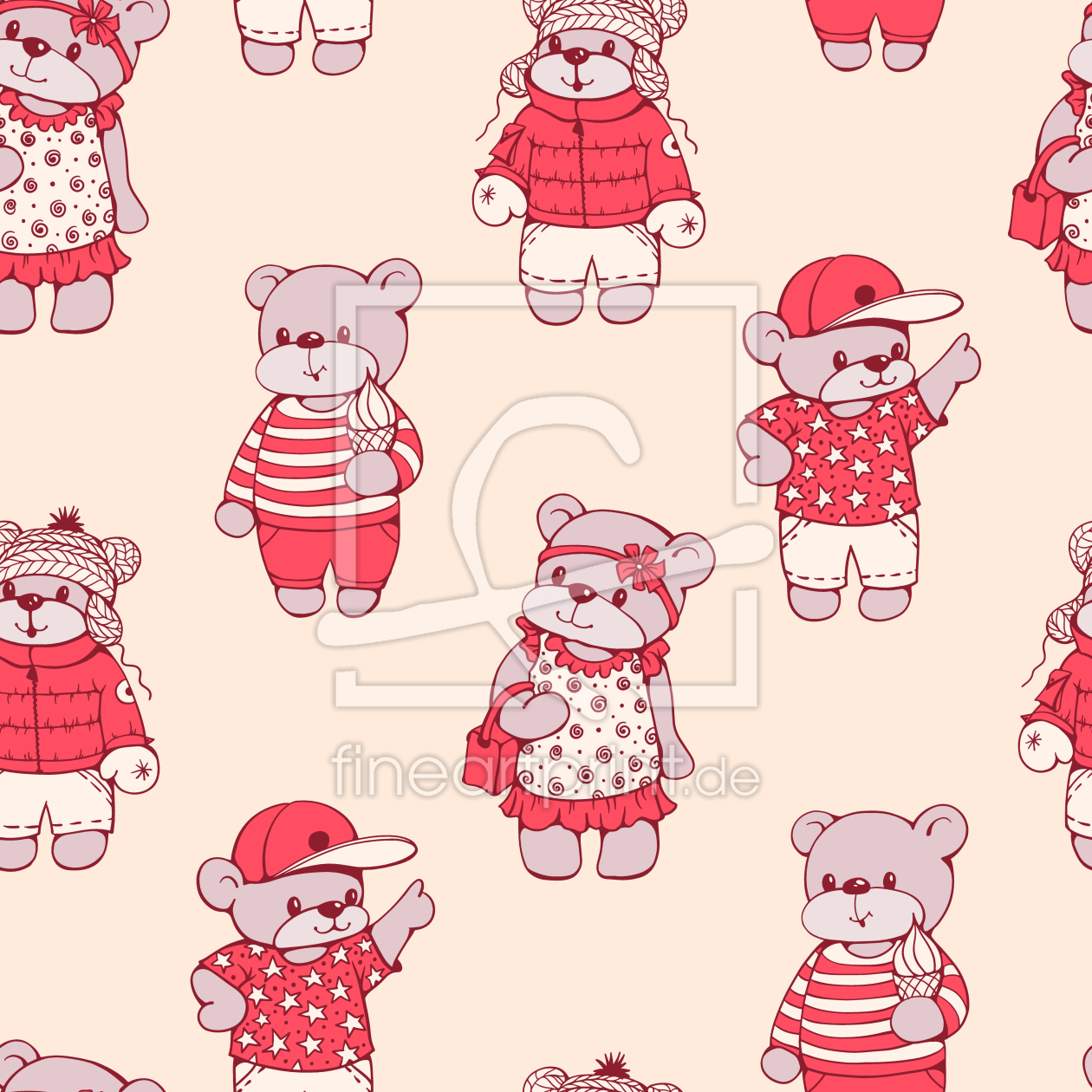 Bild-Nr.: 9012342 Bären Parade erstellt von patterndesigns-com