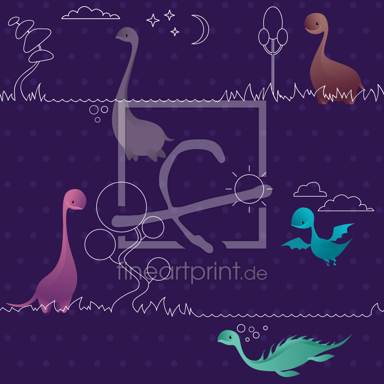 Bild-Nr.: 9012383 Liebe Dinos erstellt von patterndesigns-com