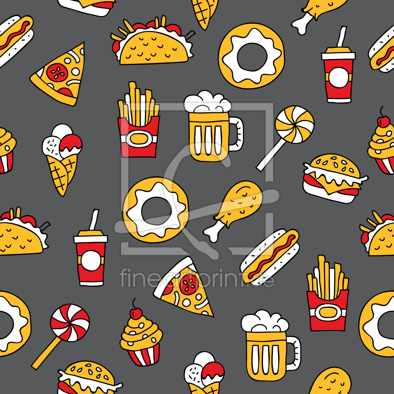 Bild-Nr.: 9012395 Leckeres Fast Food erstellt von patterndesigns-com