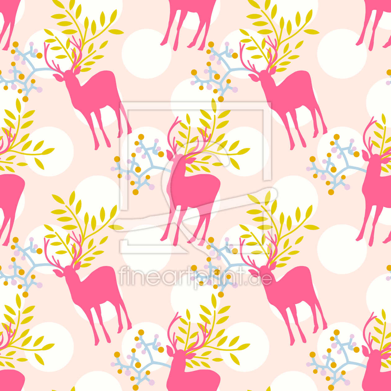 Bild-Nr.: 9012409 Florale Rehe erstellt von patterndesigns-com