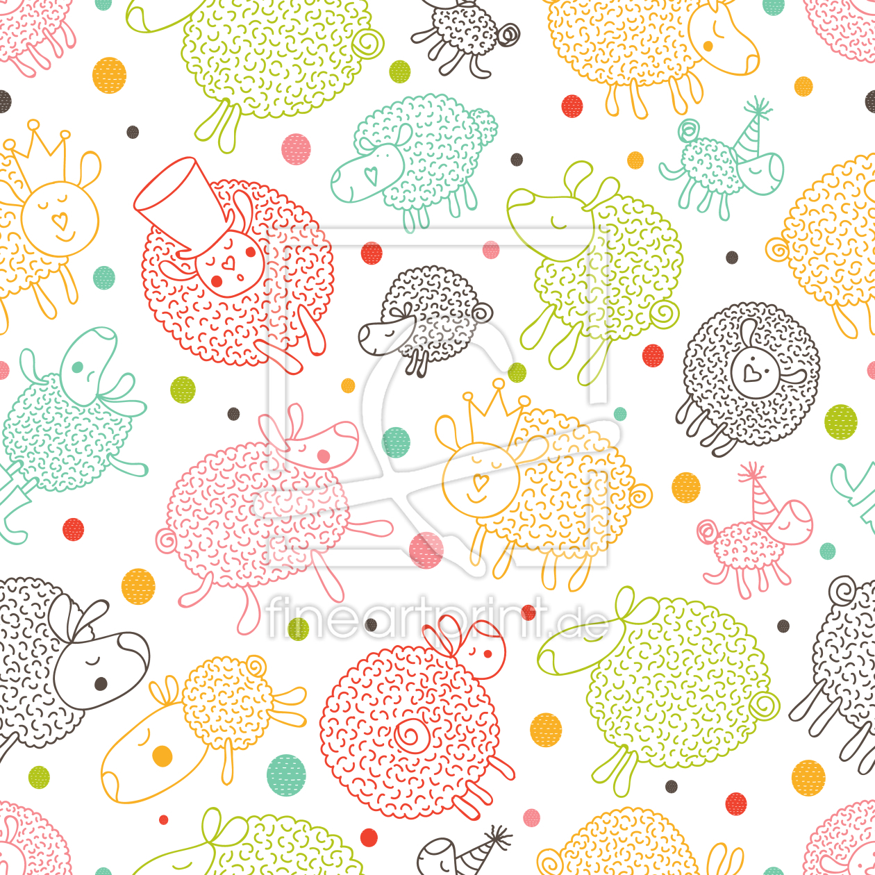 Bild-Nr.: 9012432 Allerliebste Schafe erstellt von patterndesigns-com