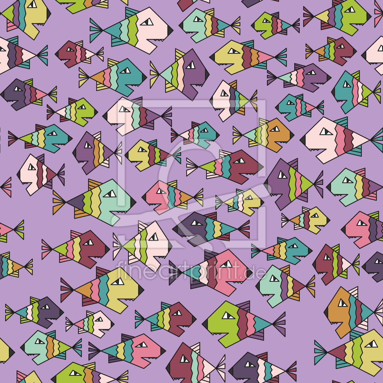 Bild-Nr.: 9012493 Triangel Fischschwarm erstellt von patterndesigns-com
