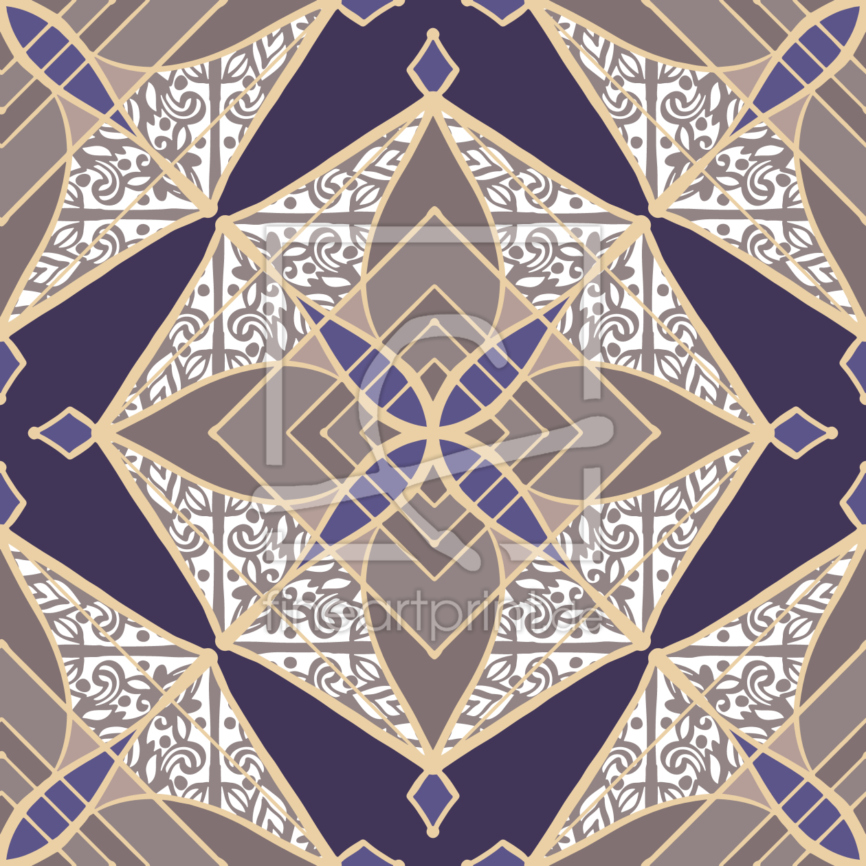 Bild-Nr.: 9012559 Patchwork Sternen-Mosaik erstellt von patterndesigns-com