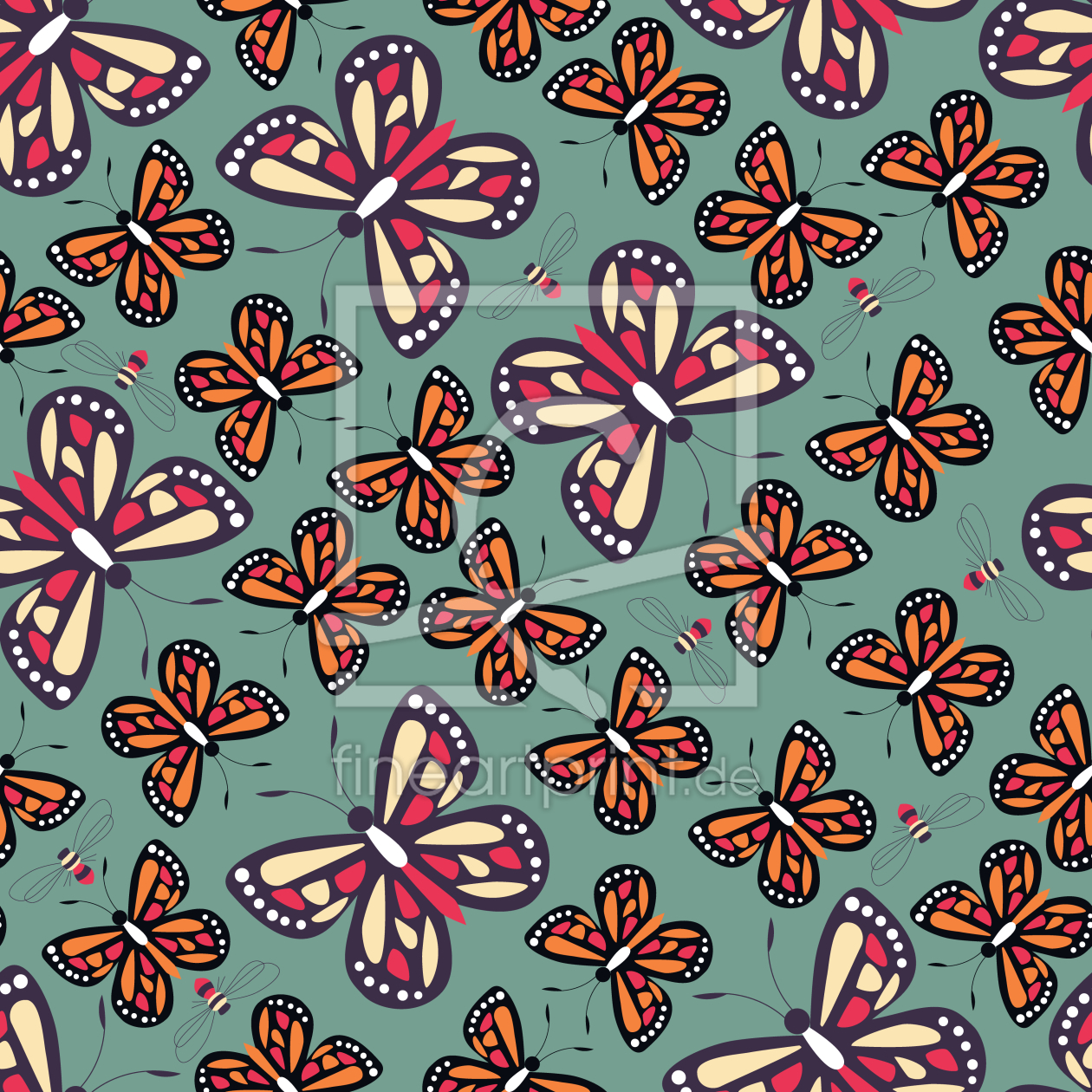 Bild-Nr.: 9012589 Schmetterlinge und Bienen erstellt von patterndesigns-com