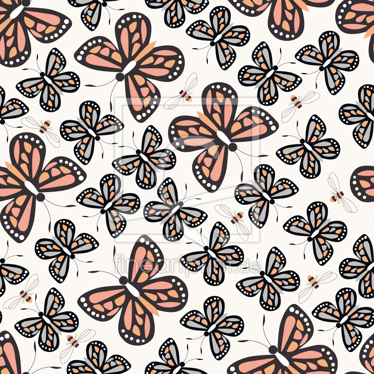 Bild-Nr.: 9012666 Bienen und Schmetterlinge erstellt von patterndesigns-com