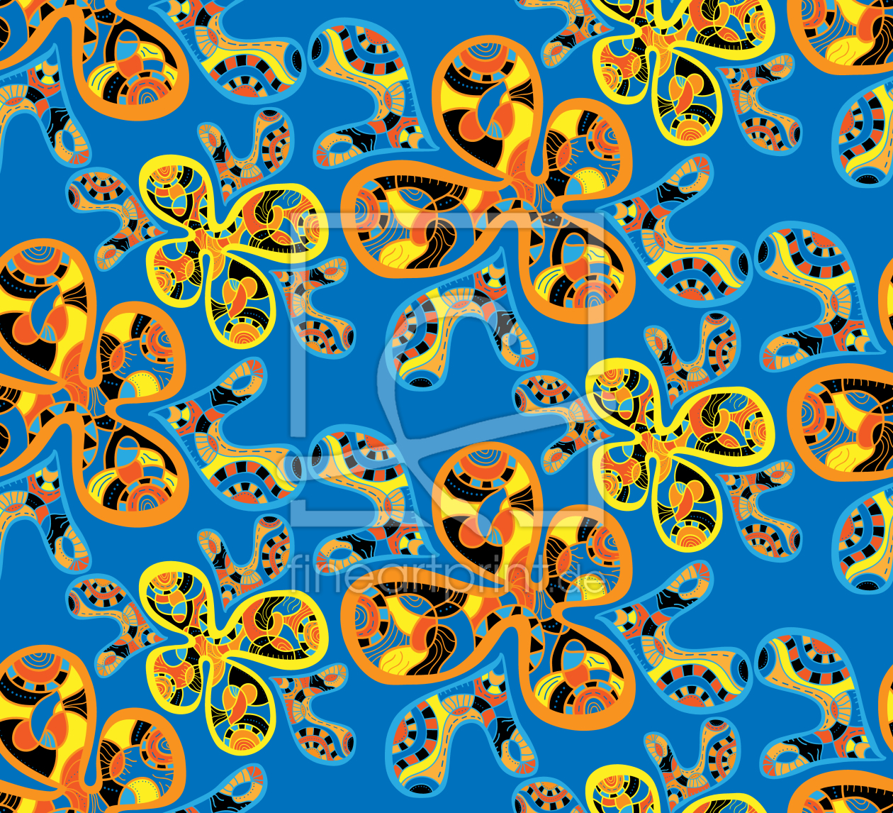 Bild-Nr.: 9012721 Abstrakter Blumen-Tanz erstellt von patterndesigns-com