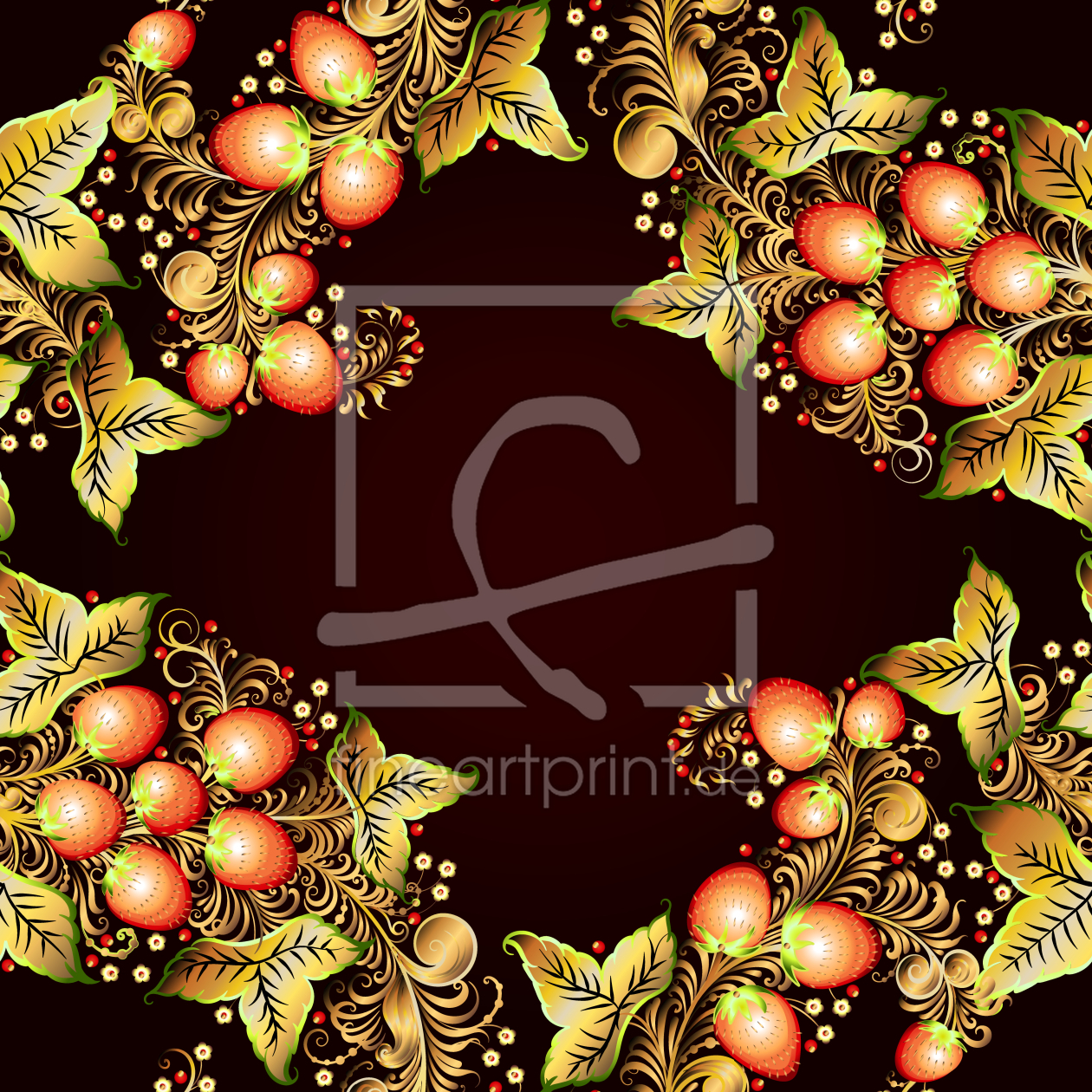 Bild-Nr.: 9012996 Russischer Beeren Kranz erstellt von patterndesigns-com