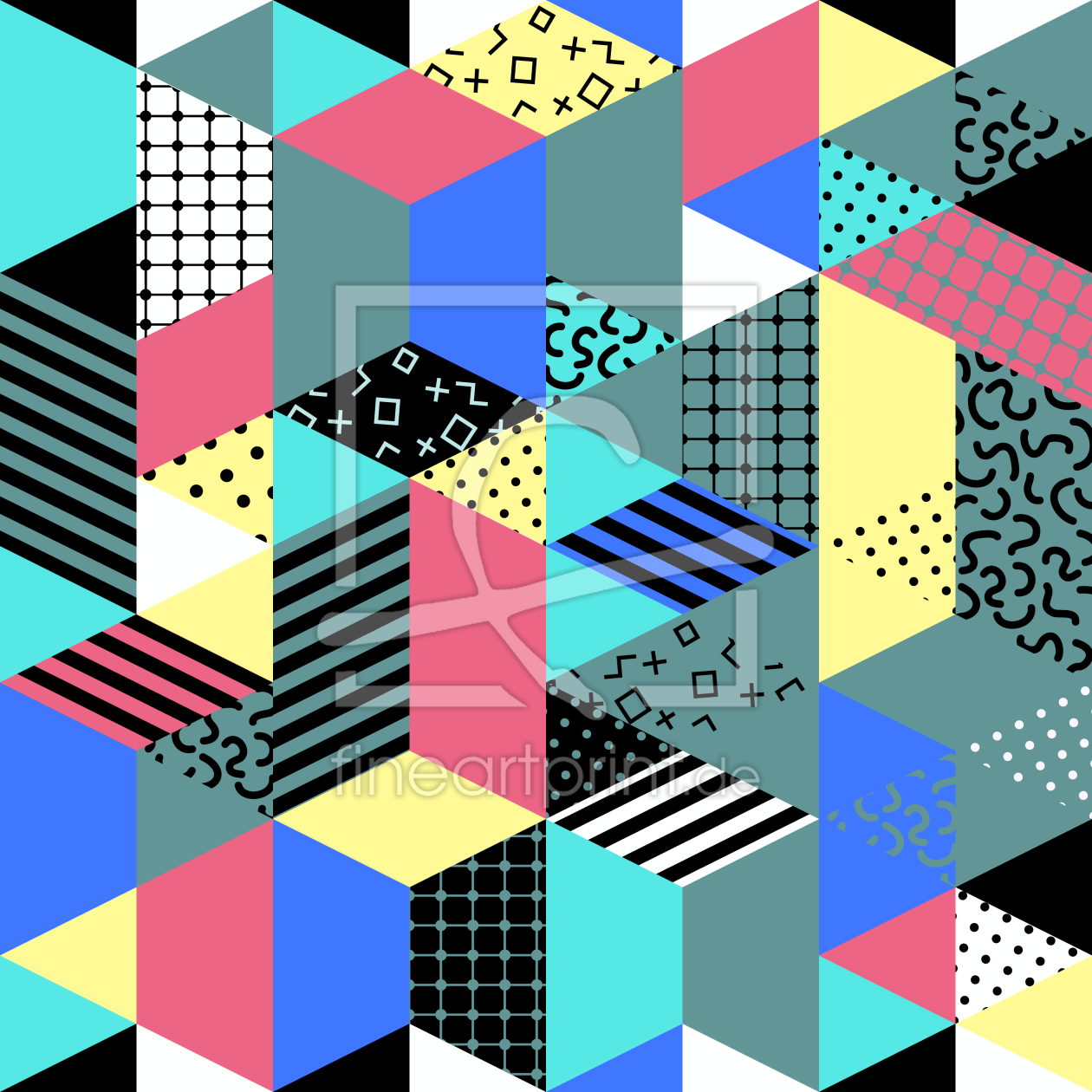 Bild-Nr.: 9013070 Memphis Patchwork erstellt von patterndesigns-com