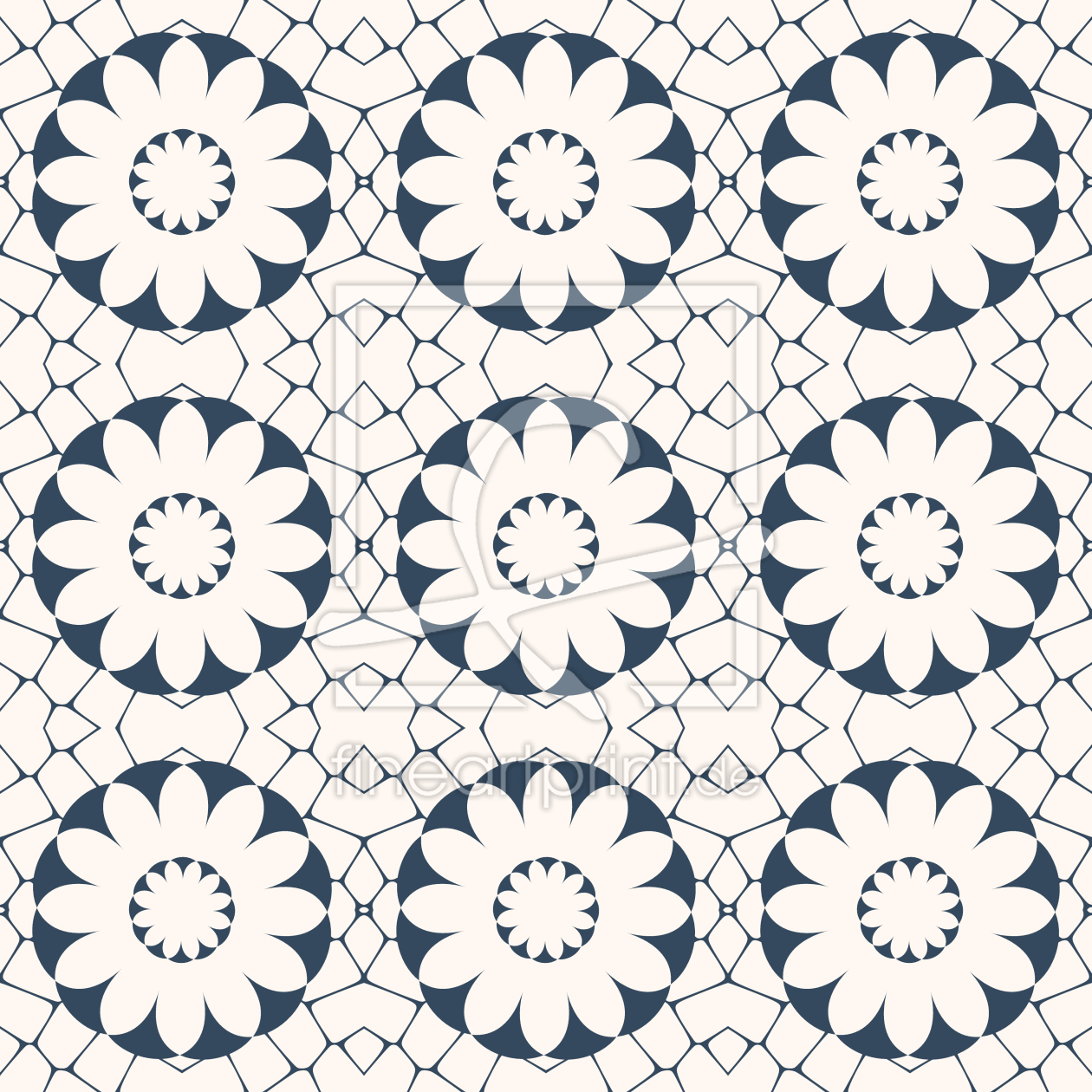 Bild-Nr.: 9013093 Azulejo Blüten erstellt von patterndesigns-com