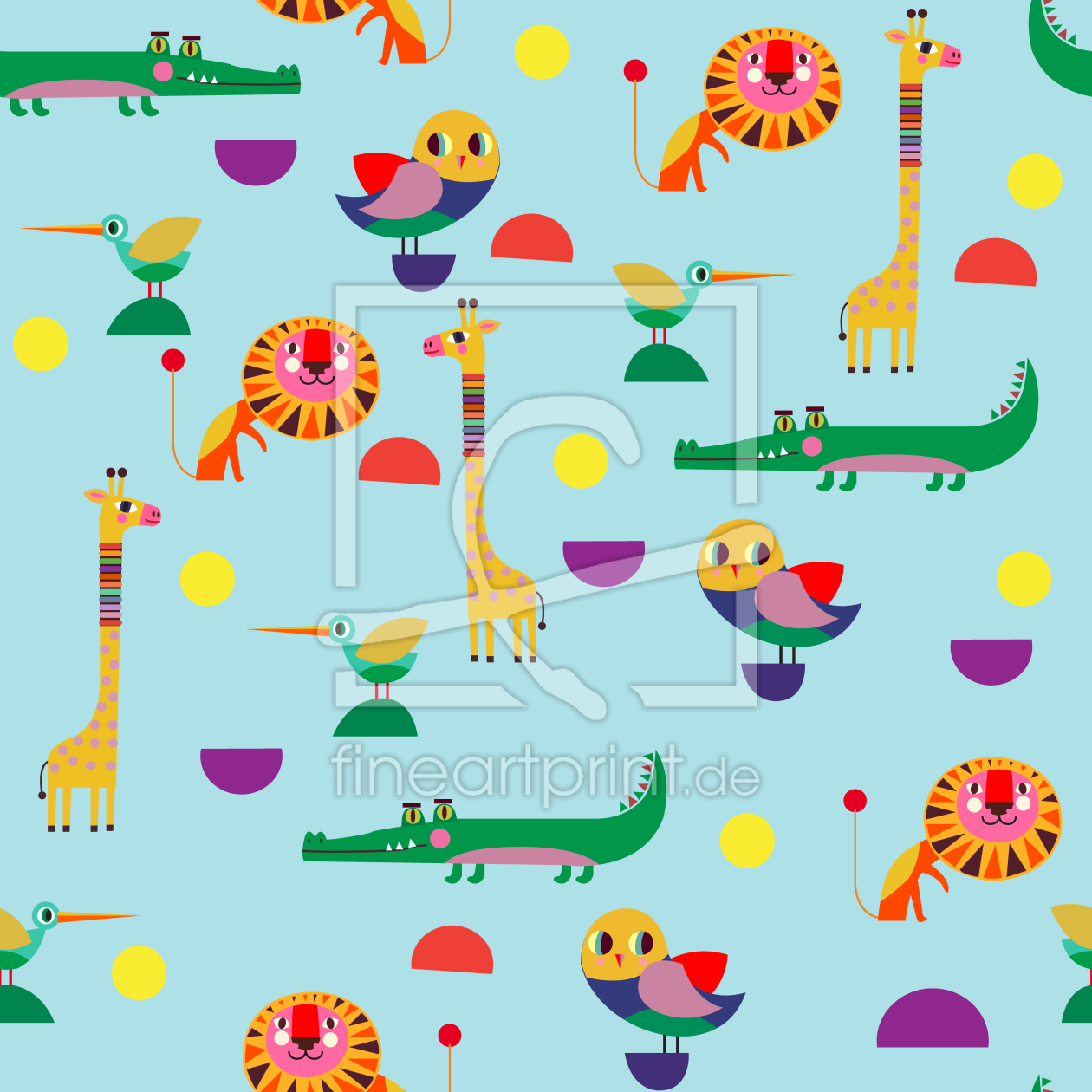 Bild-Nr.: 9013179 Geometrischer Zoo erstellt von patterndesigns-com