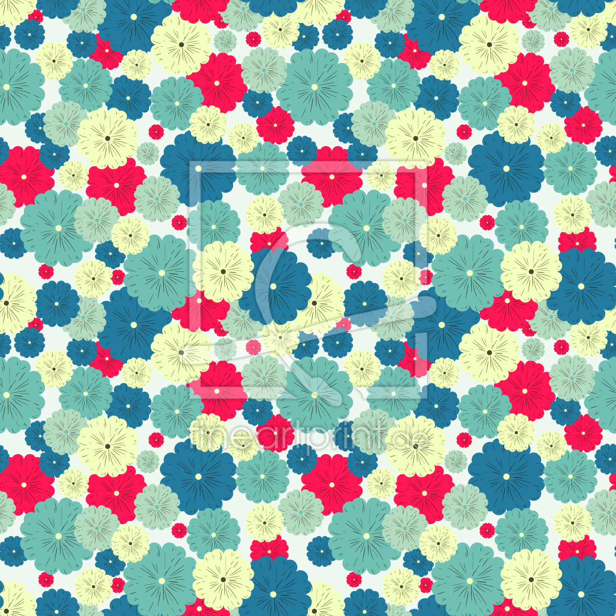 Bild-Nr.: 9013212 Flache Blüten erstellt von patterndesigns-com