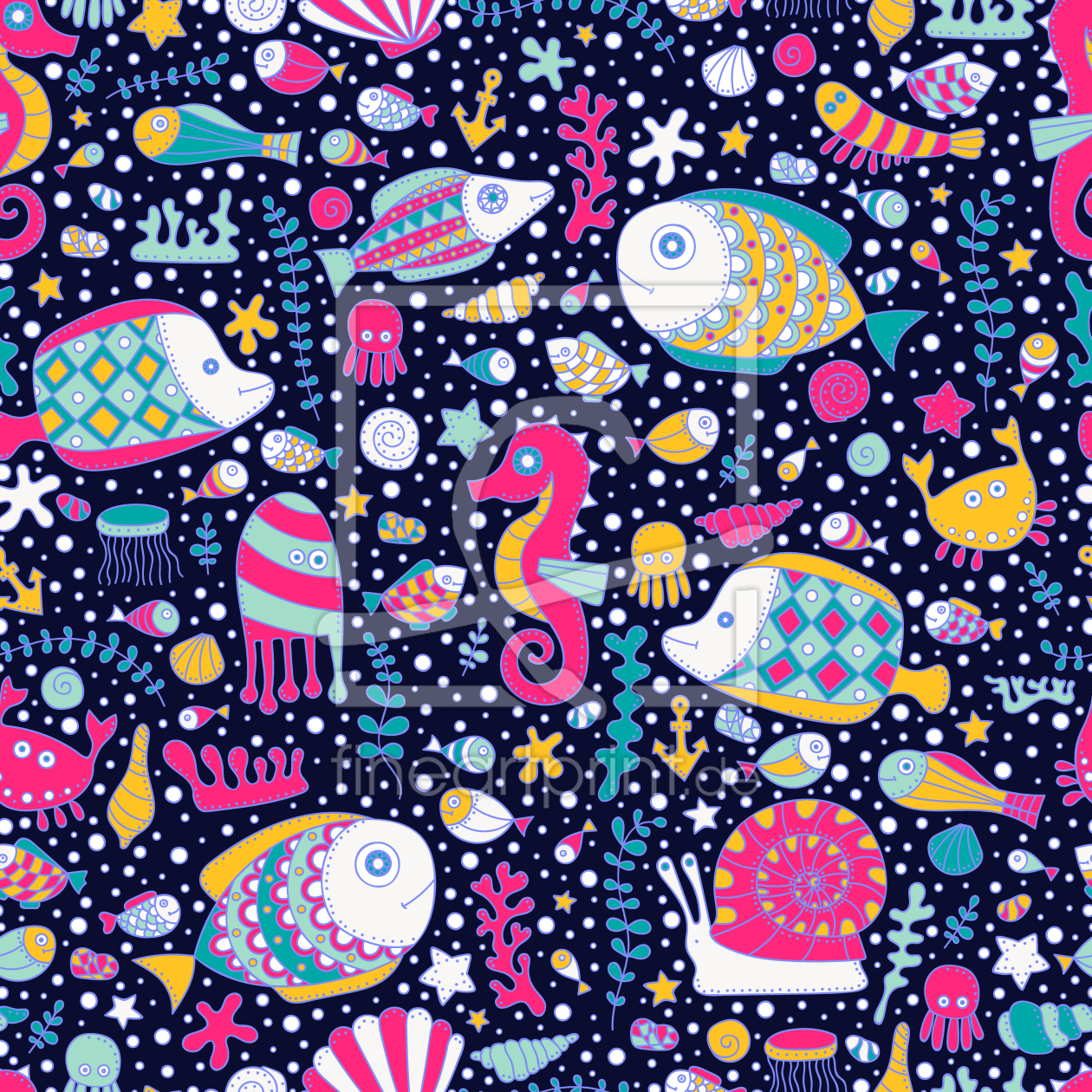 Bild-Nr.: 9013223 Bläschen und Fische erstellt von patterndesigns-com