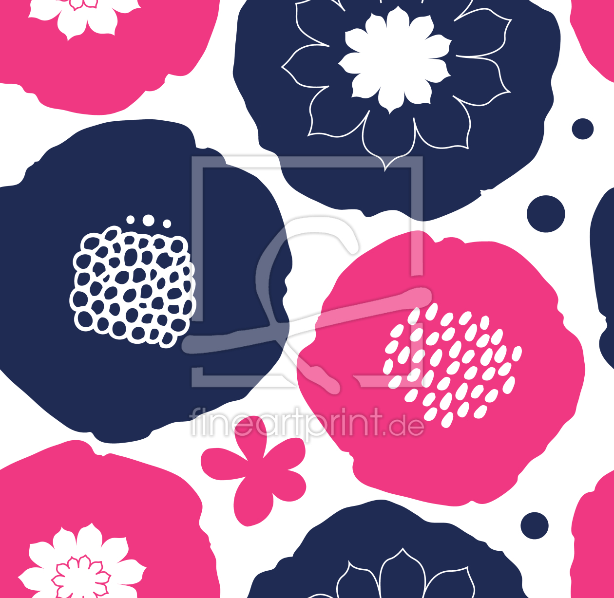 Bild-Nr.: 9013317 Gemalte Retro Blumen erstellt von patterndesigns-com