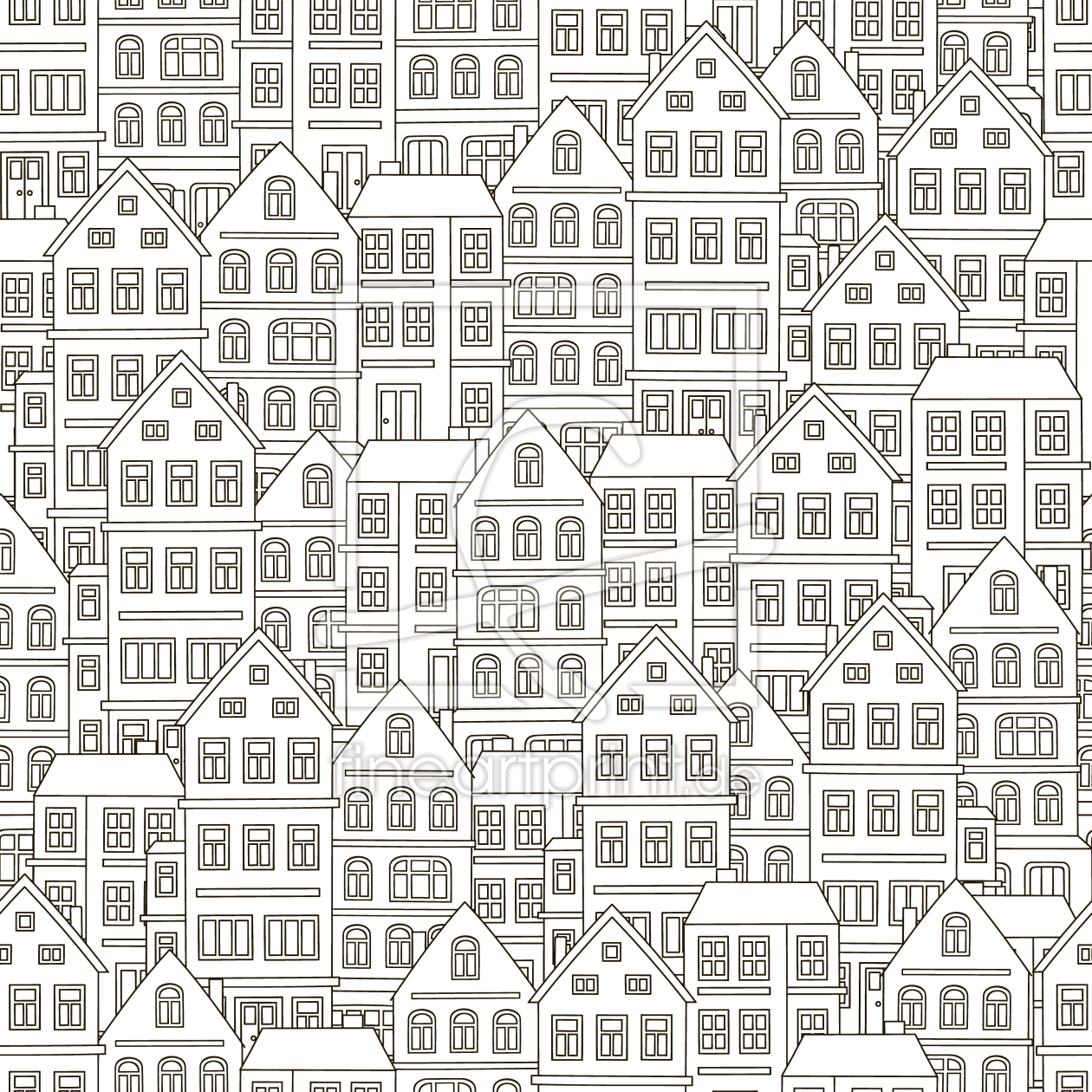 Bild-Nr.: 9013485 Tinte Häuser erstellt von patterndesigns-com