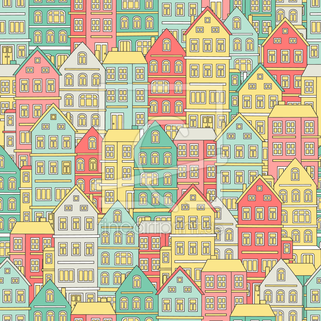 Bild-Nr.: 9013487 Familienhäuser erstellt von patterndesigns-com