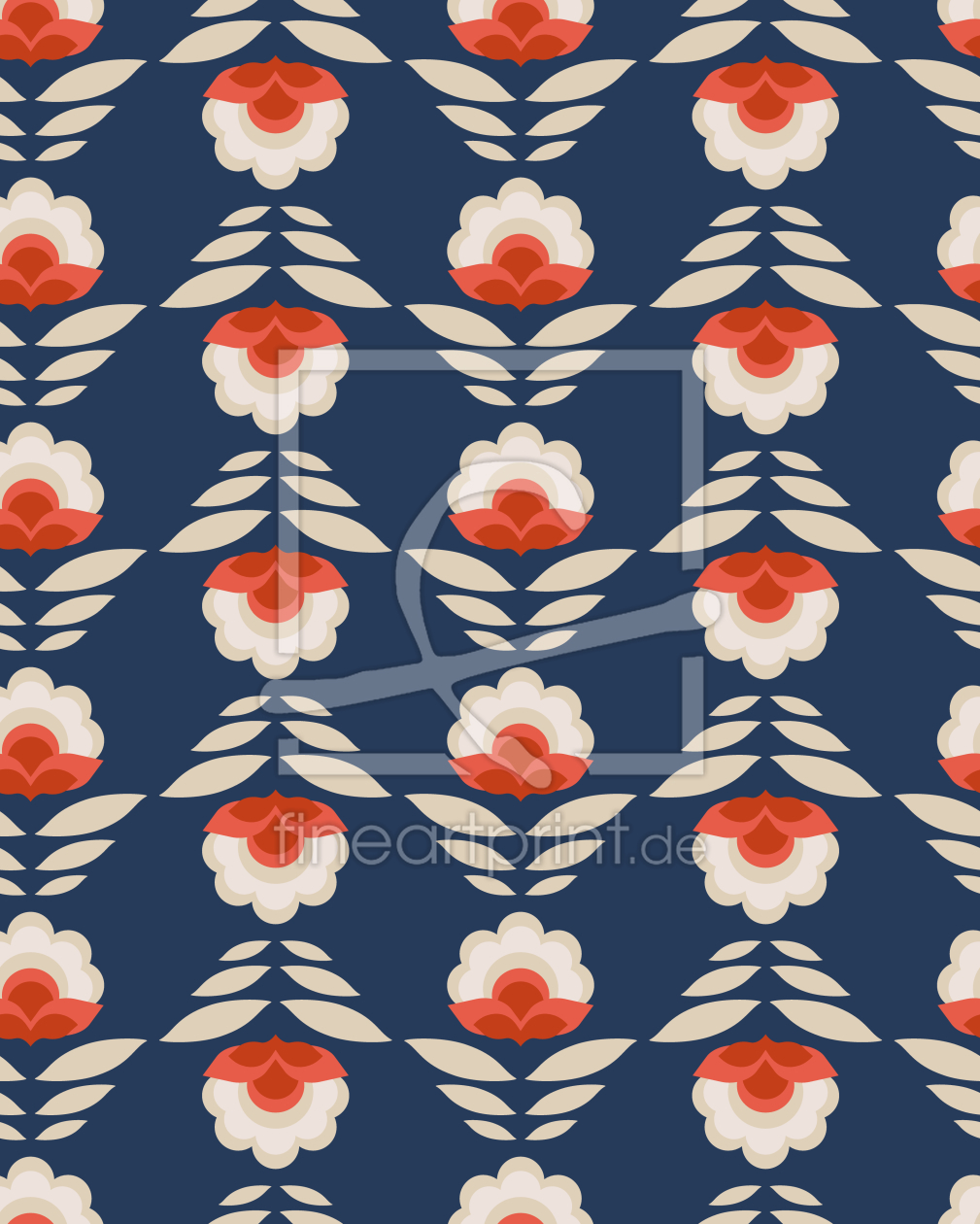 Bild-Nr.: 9013495 Abstrakte Retro-Blumen erstellt von patterndesigns-com