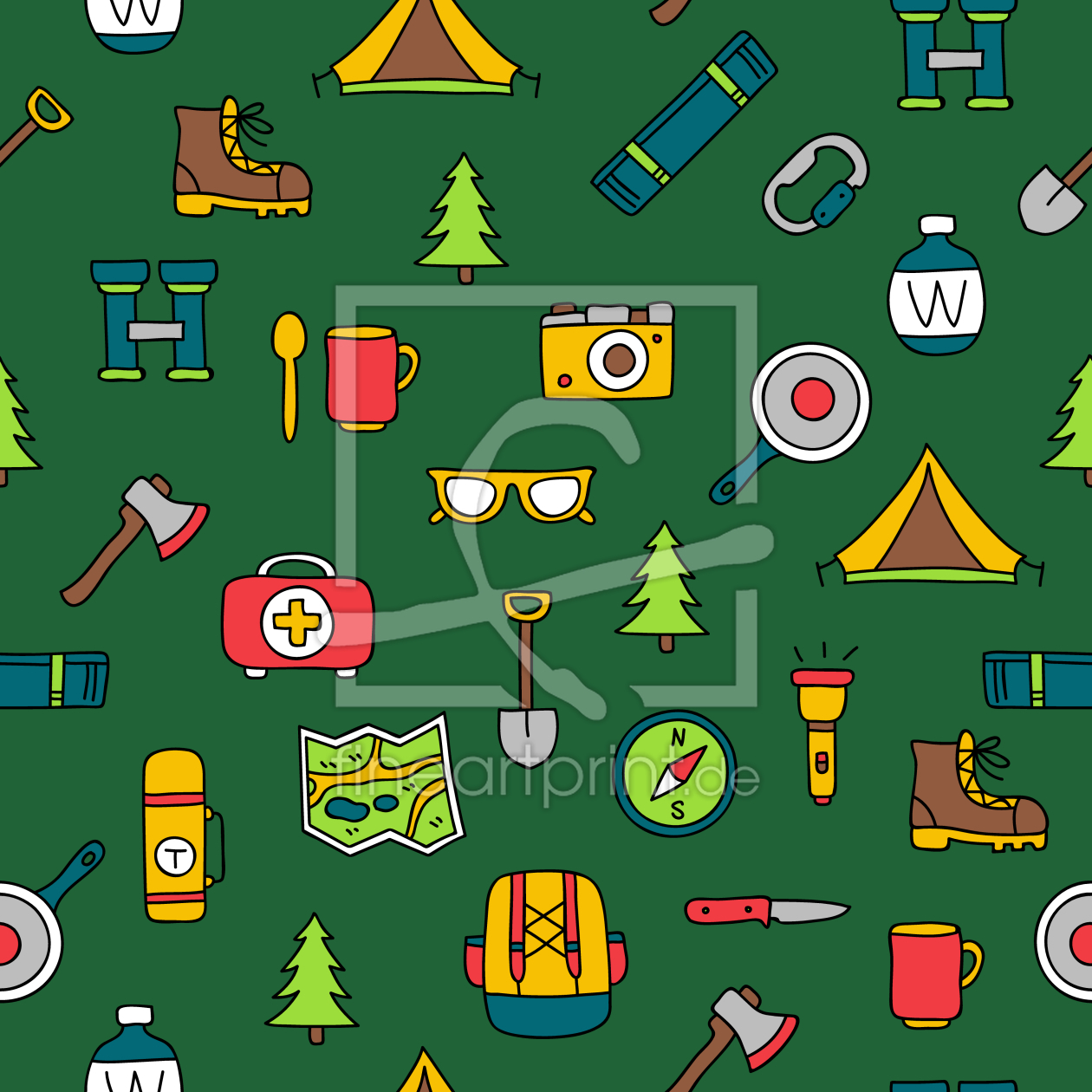 Bild-Nr.: 9013520 Camping-Set erstellt von patterndesigns-com