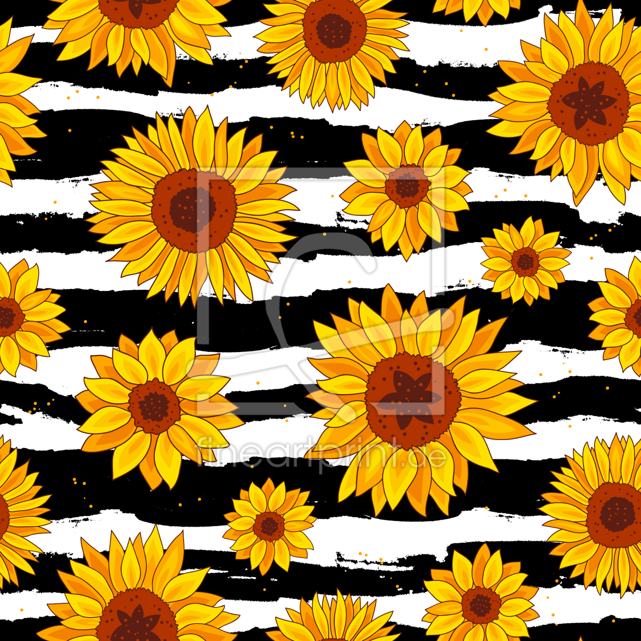 Bild-Nr.: 9013532 Sonnenblumen-Zebra erstellt von patterndesigns-com