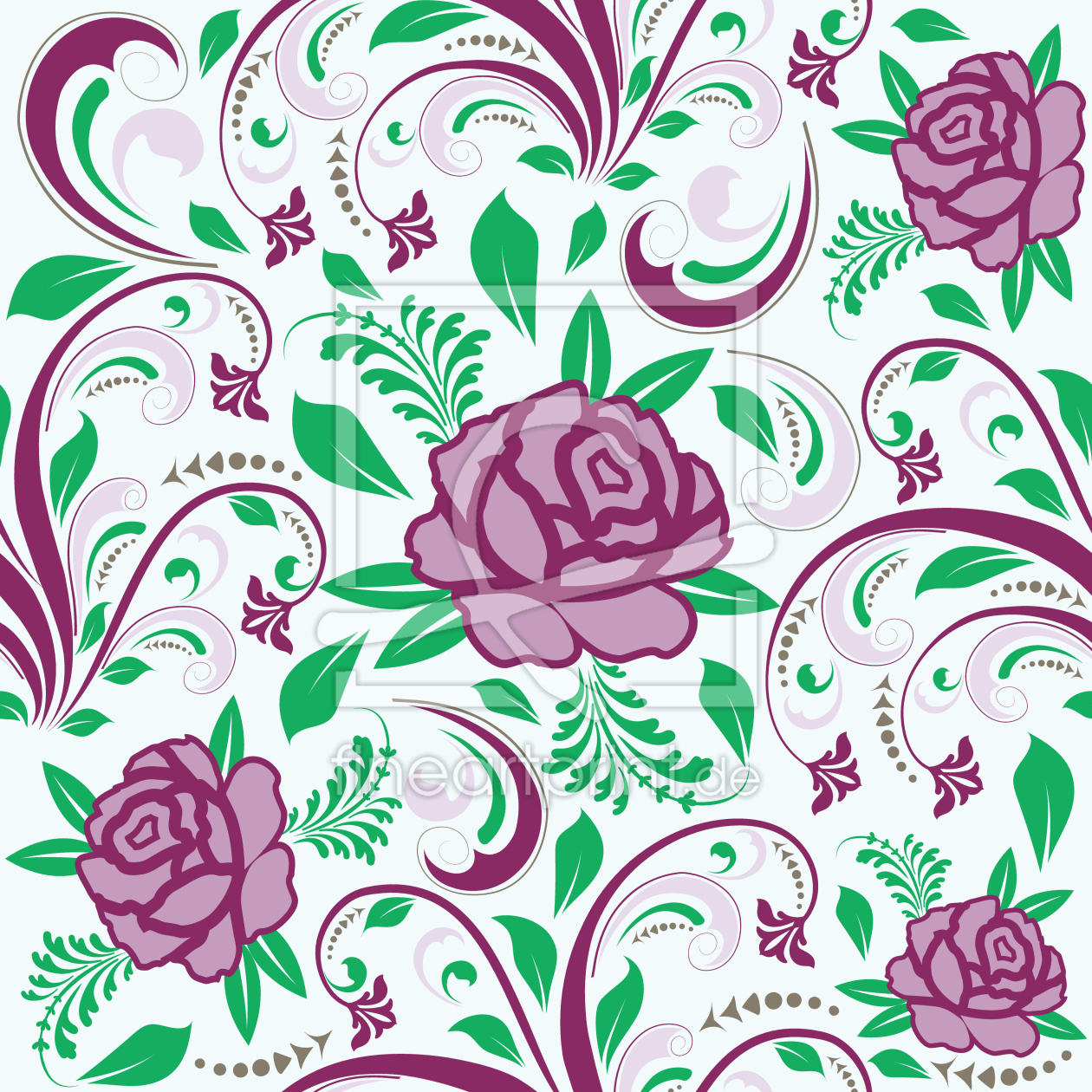 Bild-Nr.: 9013572 Opulente Rosen Ranken erstellt von patterndesigns-com