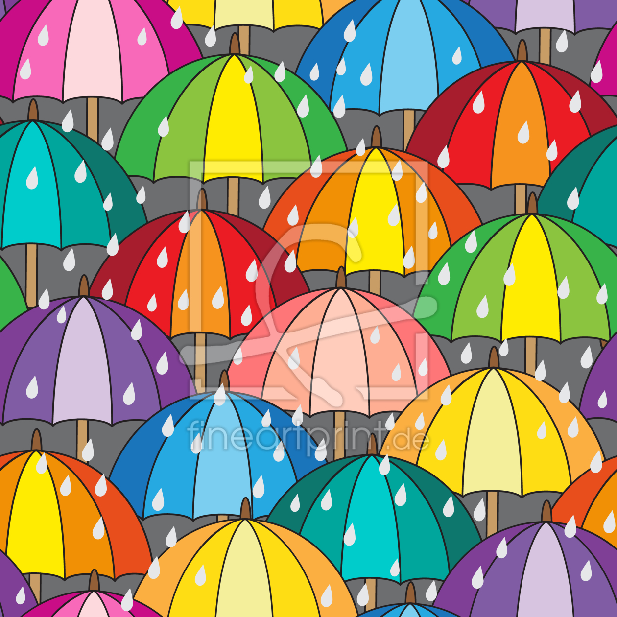 Bild-Nr.: 9013592 Regenschirme im Rudel erstellt von patterndesigns-com