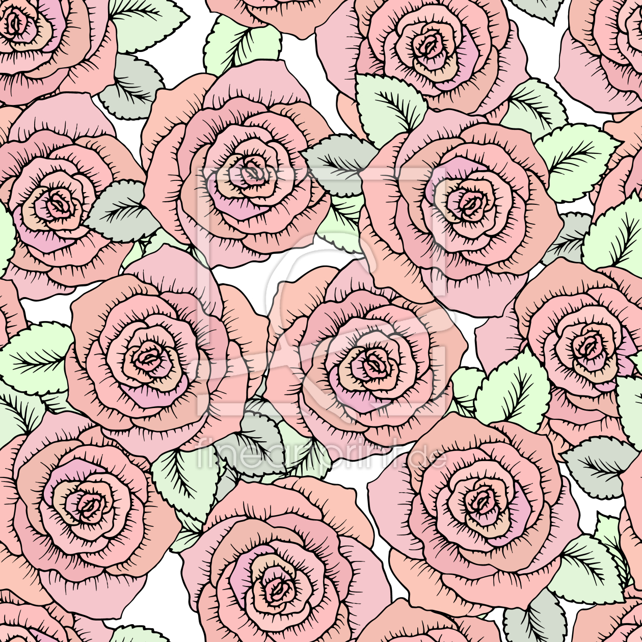 Bild-Nr.: 9013618 Märchen-Rosen erstellt von patterndesigns-com