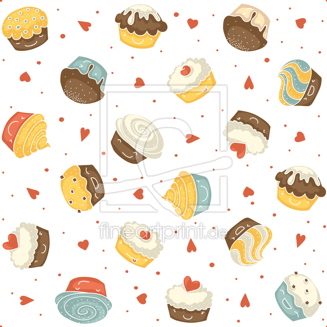 Bild-Nr.: 9013671 Kawaii Cupcakes erstellt von patterndesigns-com