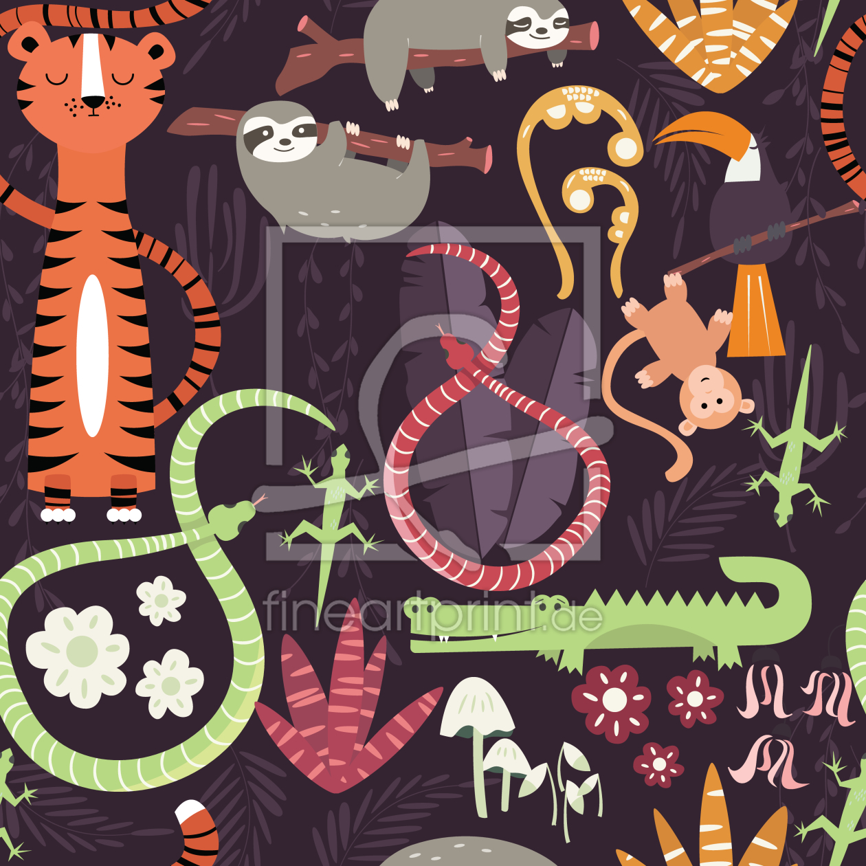 Bild-Nr.: 9013770 Dschungeltiere erstellt von patterndesigns-com