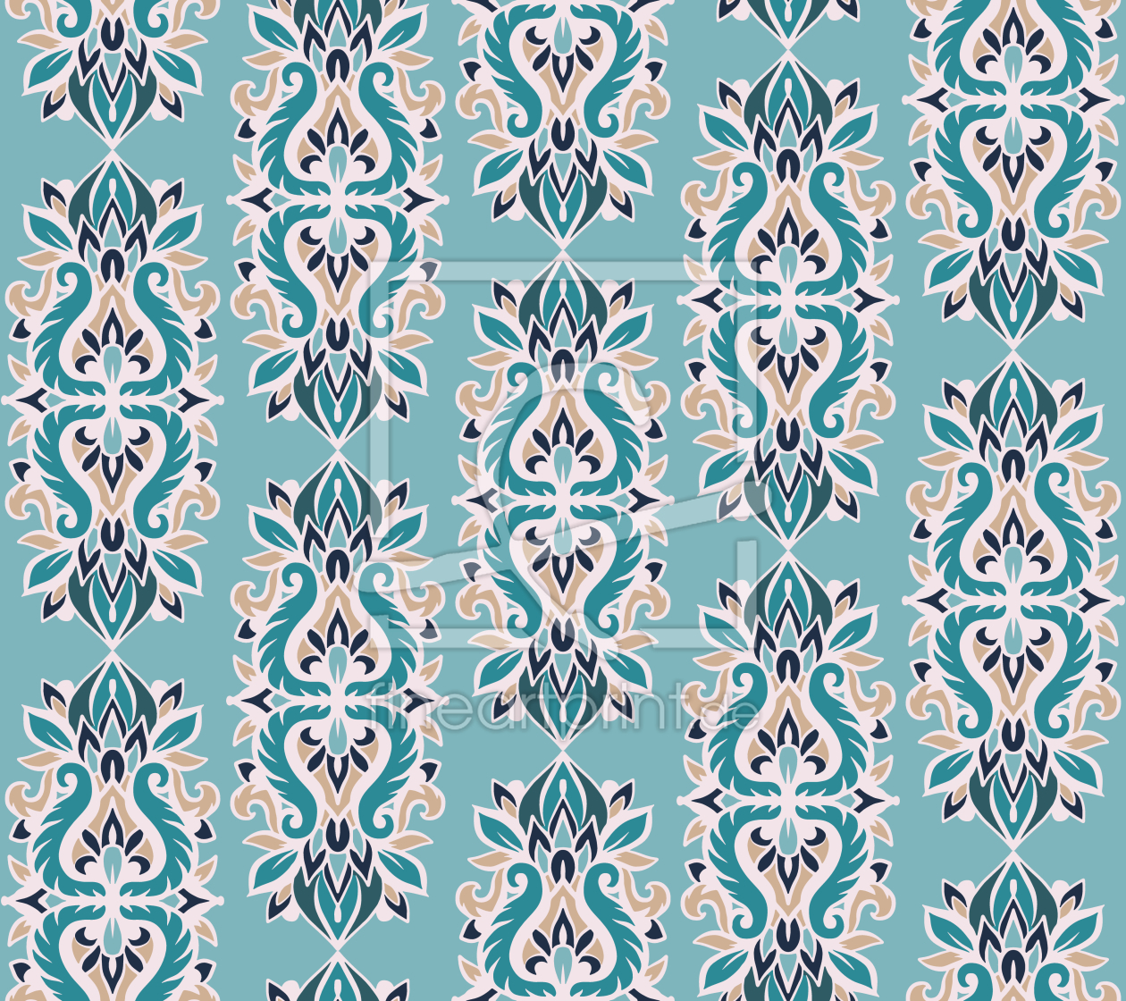 Bild-Nr.: 9013798 Florale Retro-Formen erstellt von patterndesigns-com