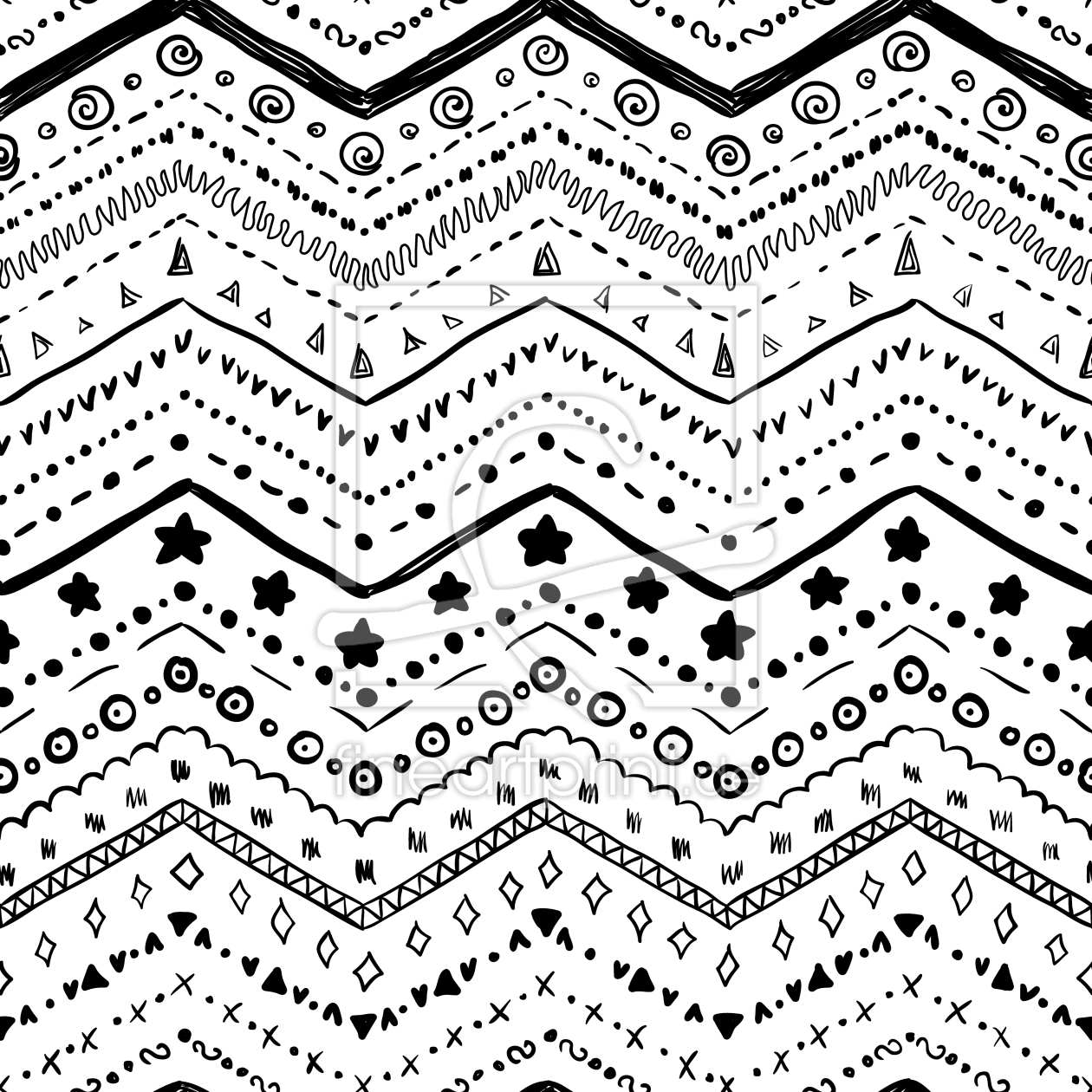 Bild-Nr.: 9013895 Zick-Zack Bordüren erstellt von patterndesigns-com
