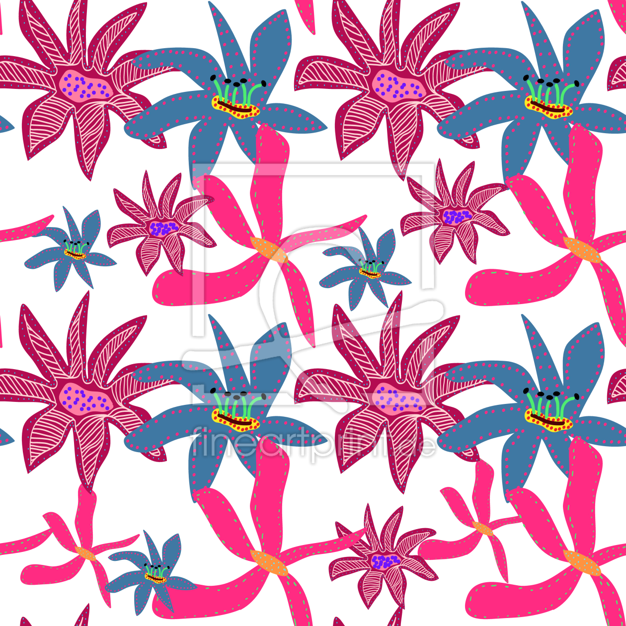 Bild-Nr.: 9013960 Frühlingsblumen Fantasie erstellt von patterndesigns-com