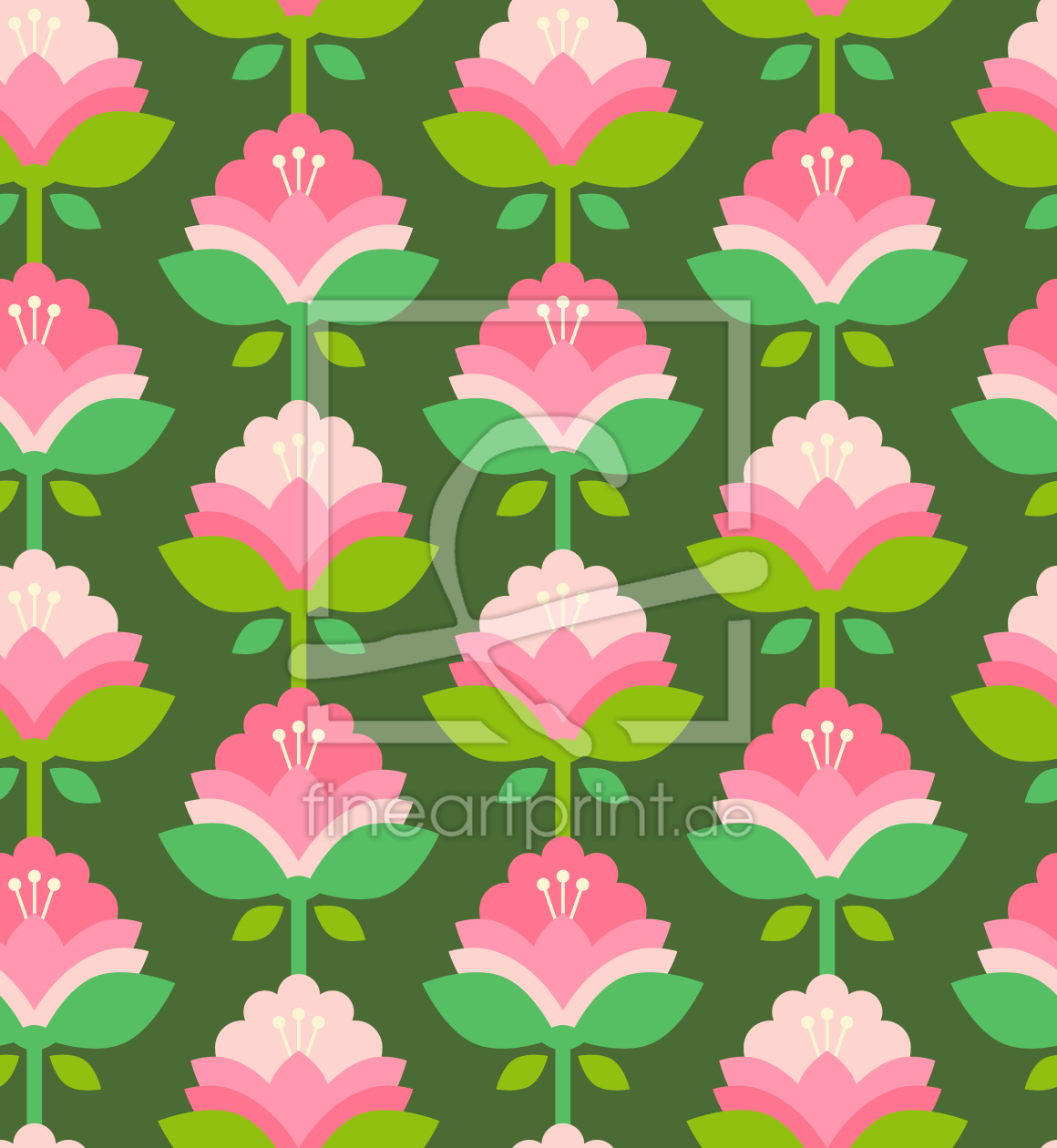 Bild-Nr.: 9013962 Vintage Blumen Auf Einer Linie erstellt von patterndesigns-com