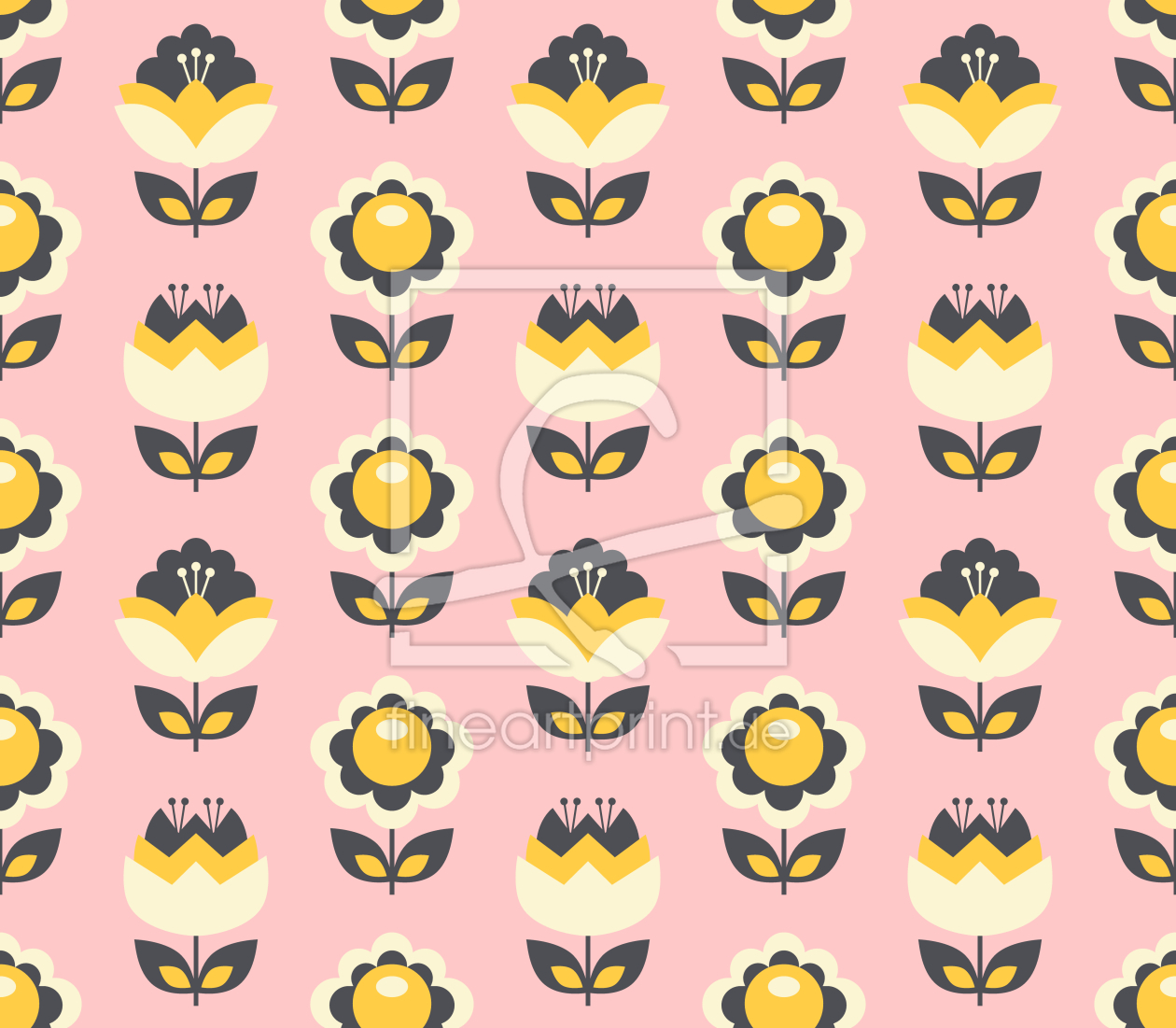 Bild-Nr.: 9014012 Niedliche Retro Blume erstellt von patterndesigns-com