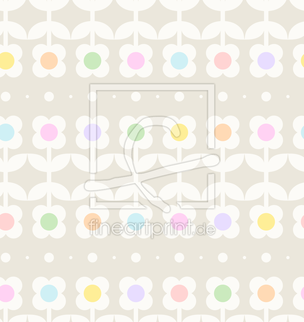 Bild-Nr.: 9014033 Niedliche Retro Blume Und Punkte erstellt von patterndesigns-com