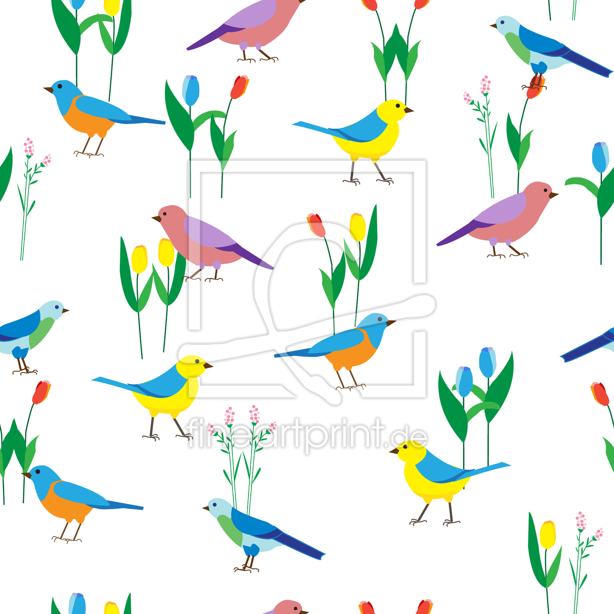 Bild-Nr.: 9014079 Wiesenvögel erstellt von patterndesigns-com