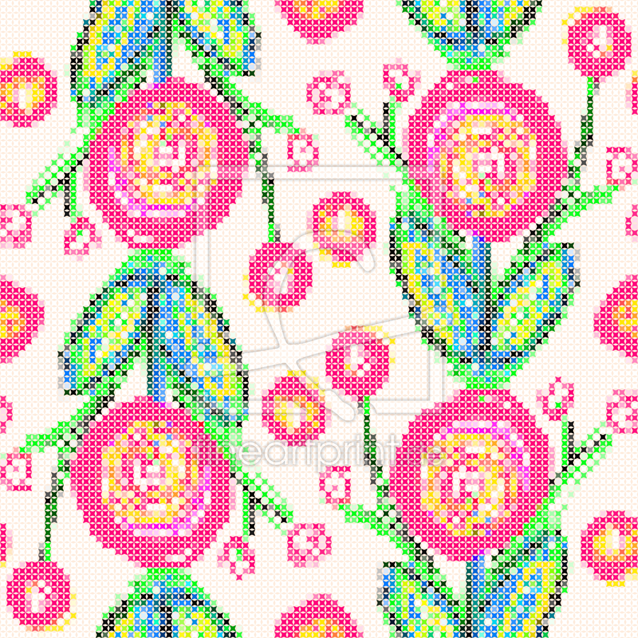 Bild-Nr.: 9014086 Blumenstickerei erstellt von patterndesigns-com