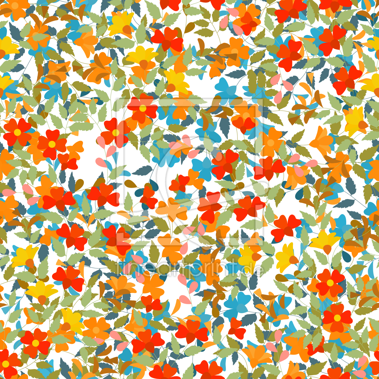 Bild-Nr.: 9014213 Fröhliches Blumenlaub erstellt von patterndesigns-com
