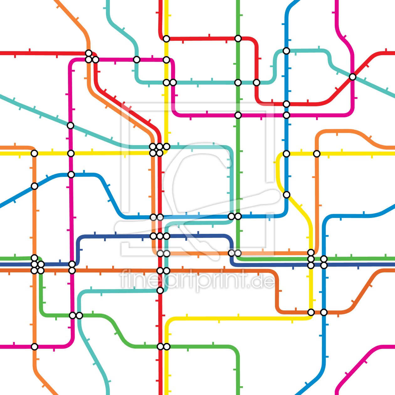 Bild-Nr.: 9014280 U-Bahn-Karte erstellt von patterndesigns-com