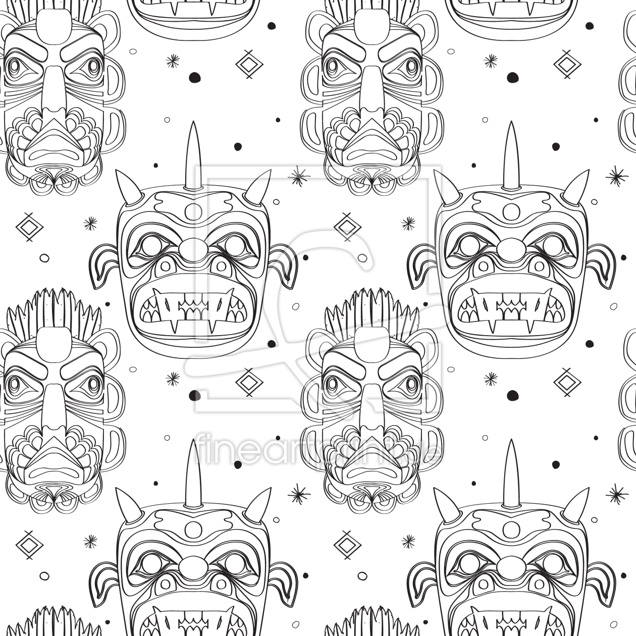 Bild-Nr.: 9014372 Inka Masken erstellt von patterndesigns-com