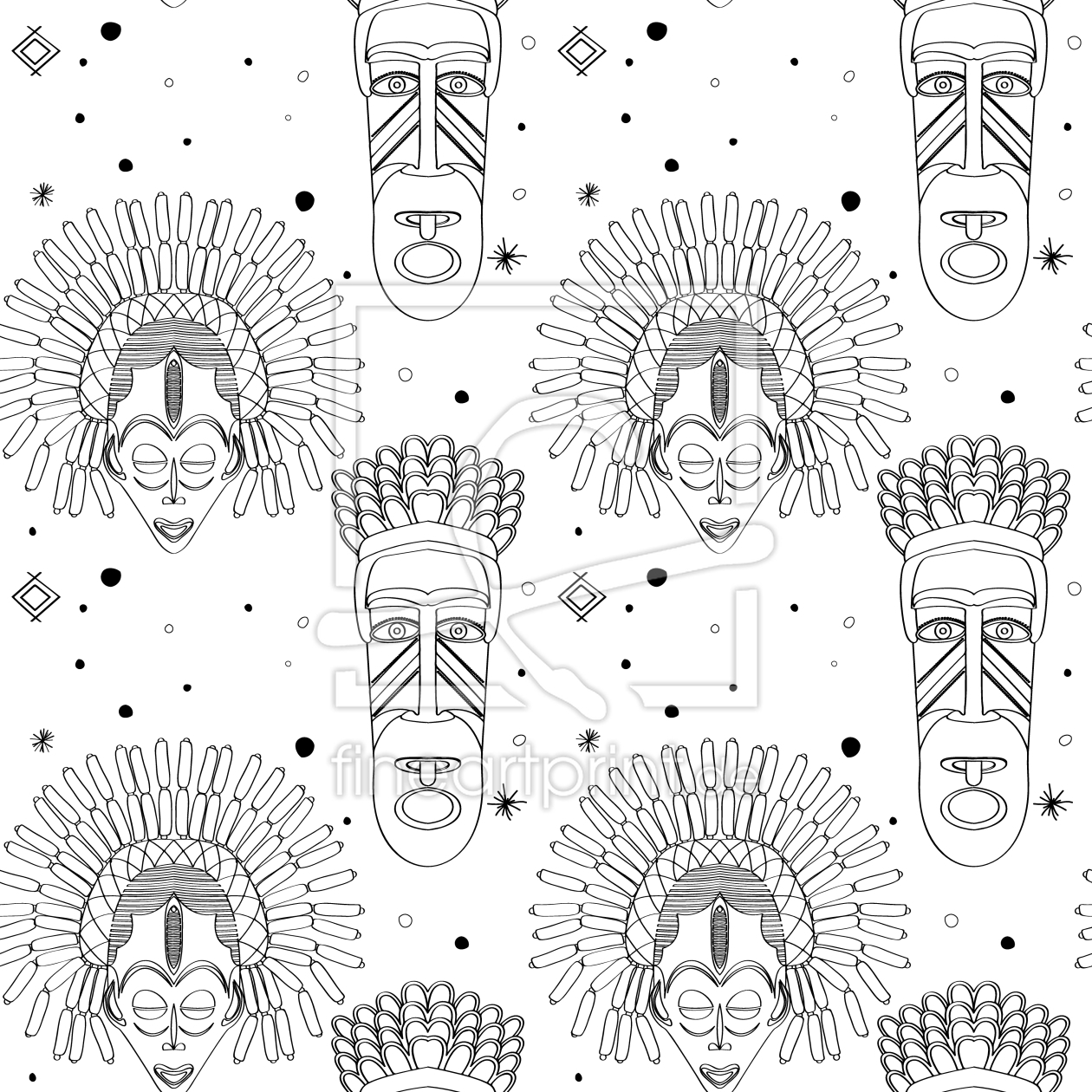 Bild-Nr.: 9014373 Ritual Masken erstellt von patterndesigns-com