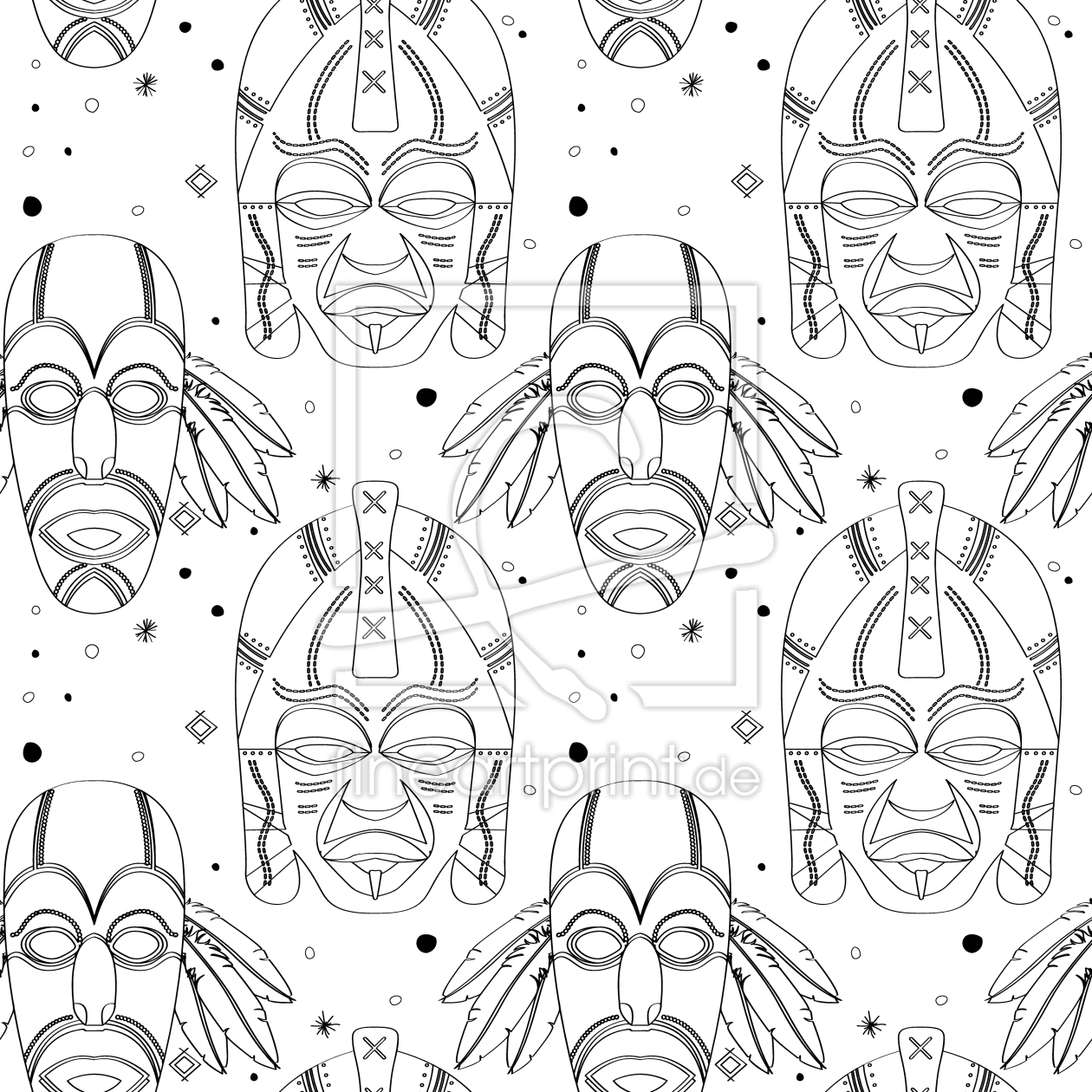 Bild-Nr.: 9014389 Inka Magie Masken erstellt von patterndesigns-com
