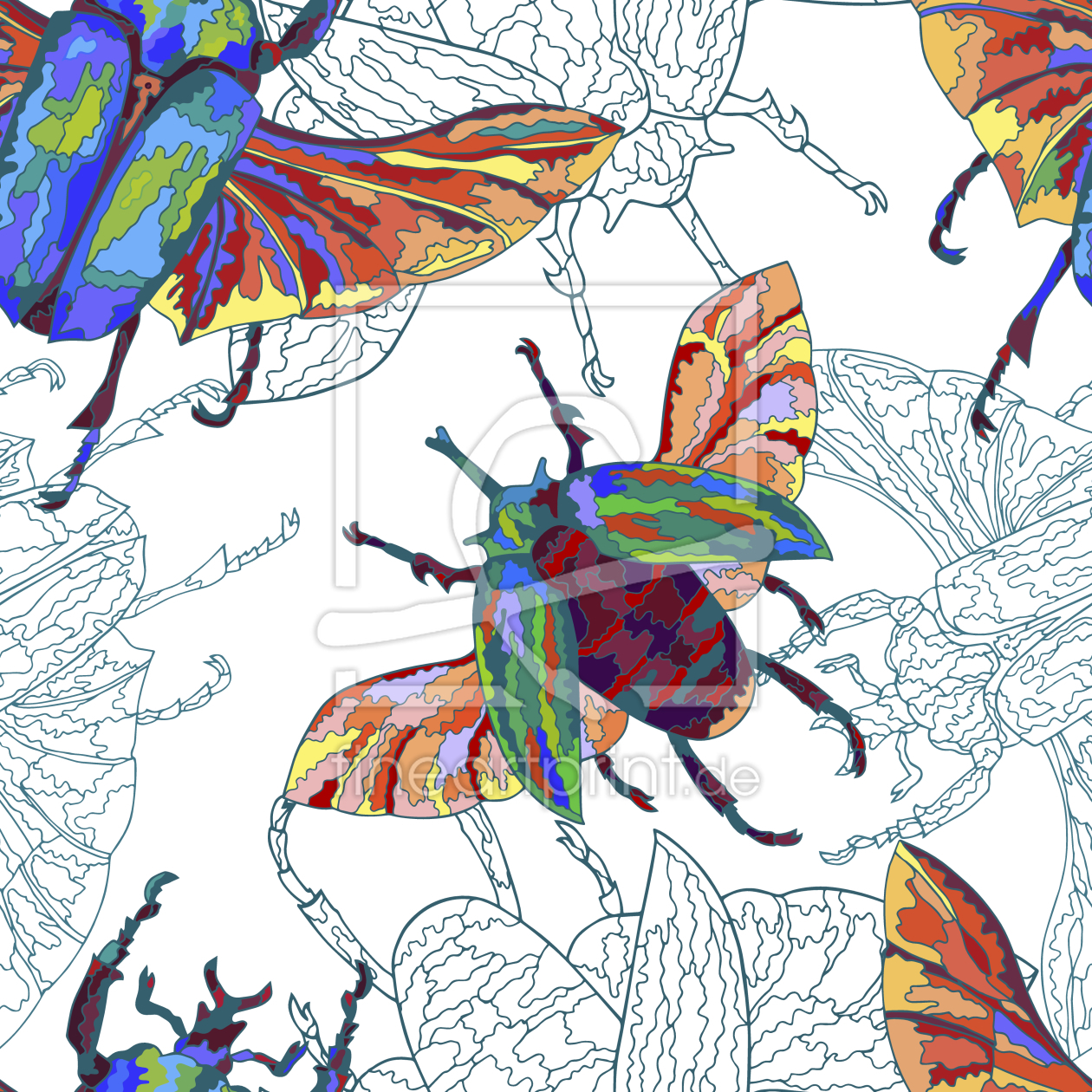 Bild-Nr.: 9014391 Tropische Käfer erstellt von patterndesigns-com