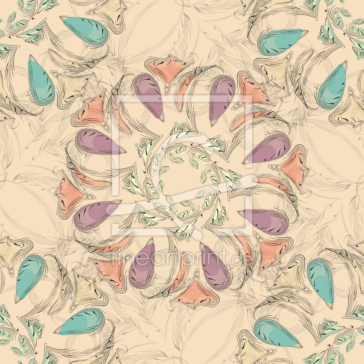 Bild-Nr.: 9014399 Filigrane Blumenmagie erstellt von patterndesigns-com