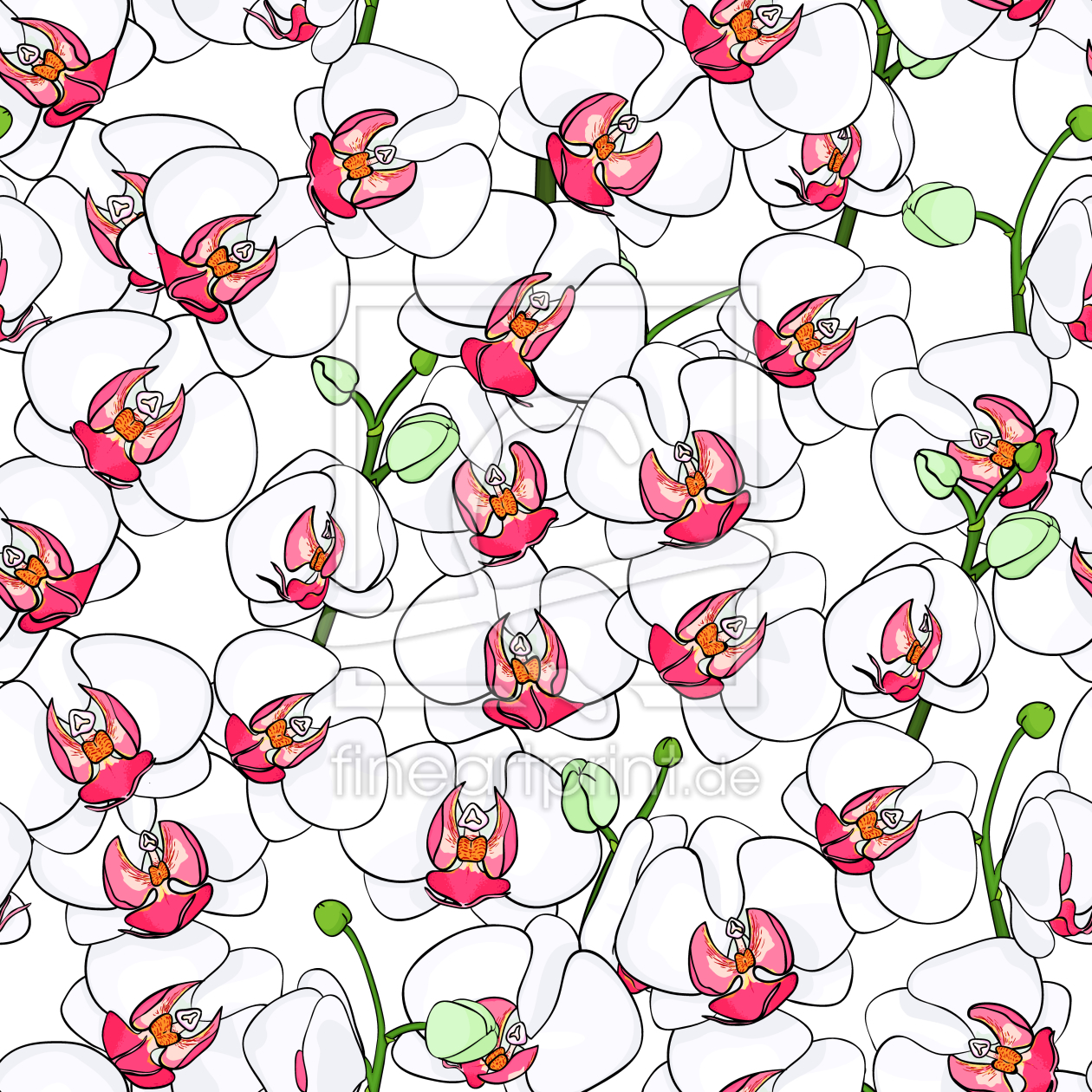 Bild-Nr.: 9014410 Blühende Orchideen erstellt von patterndesigns-com