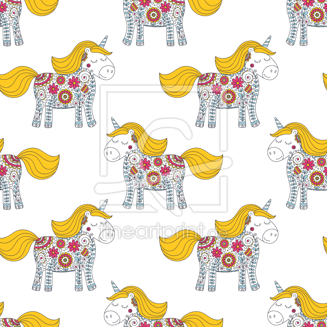 Bild-Nr.: 9014429 Flowerpower Einhorn erstellt von patterndesigns-com