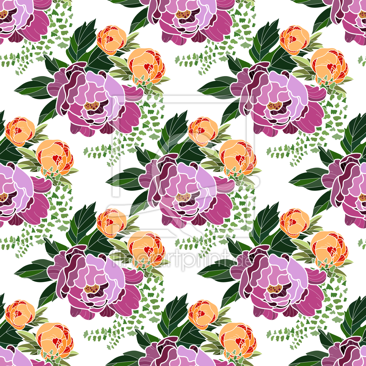 Bild-Nr.: 9014438 Pfingstrosen Blumensträuße erstellt von patterndesigns-com