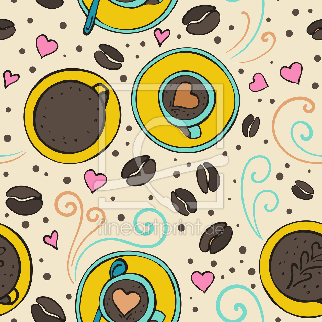 Bild-Nr.: 9014454 Kaffee Und Bohne erstellt von patterndesigns-com
