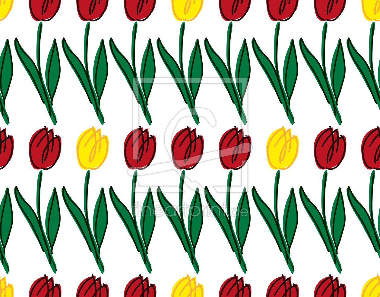 Bild-Nr.: 9014474 Tulpen Zeilen erstellt von patterndesigns-com