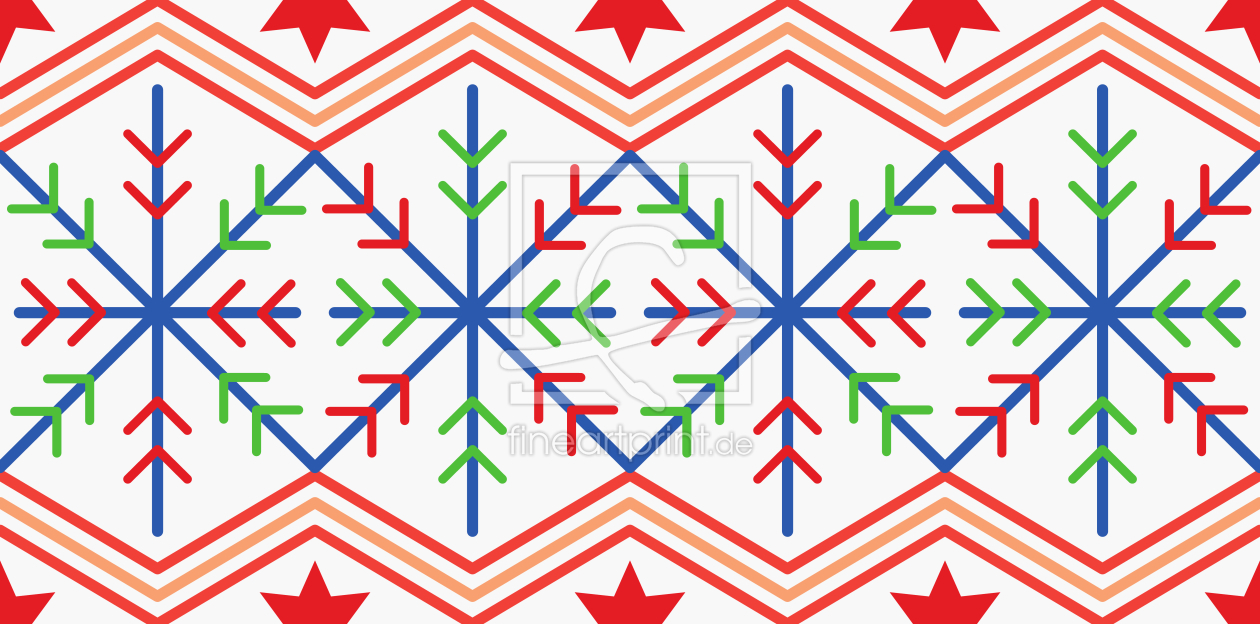 Bild-Nr.: 9014487 Nordische Sterne Und Streifen erstellt von patterndesigns-com