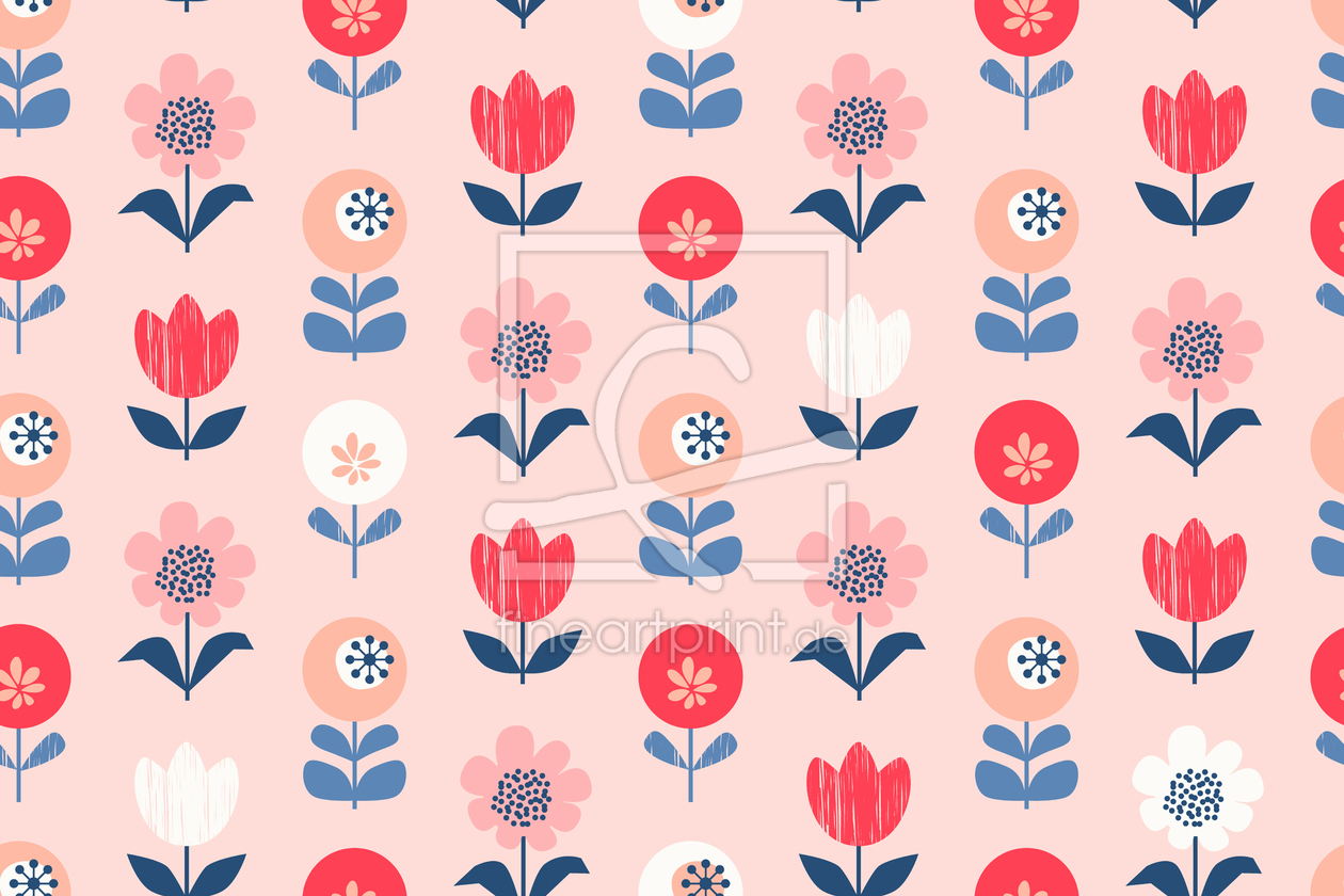 Bild-Nr.: 9014492 Schöne Retro-Blumen erstellt von patterndesigns-com